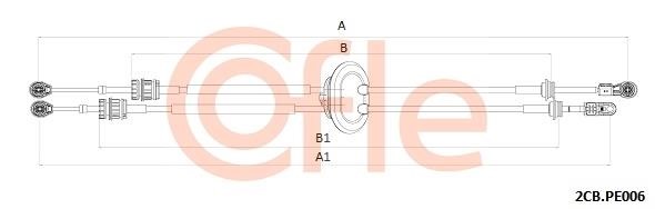Clutch cable Peugeot 308: 2CBPE006 Cofle Cable Pull, manual transmission