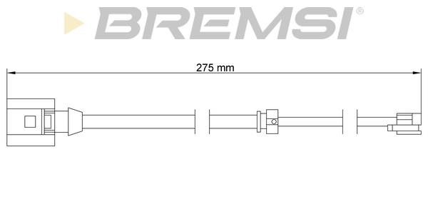 Bremsi WI0754 Warning contact, brake pad wear WI0754
