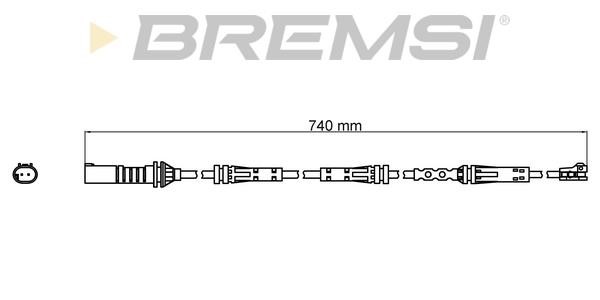 Bremsi WI0808 Warning contact, brake pad wear WI0808