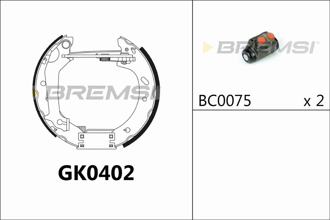 Bremsi GK0402 Brake shoe set GK0402