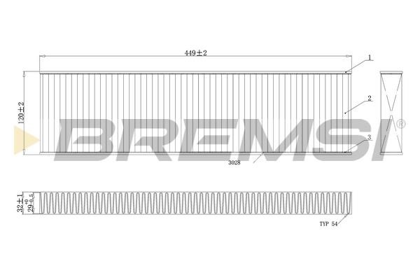 Bremsi FC0474A Filter, interior air FC0474A