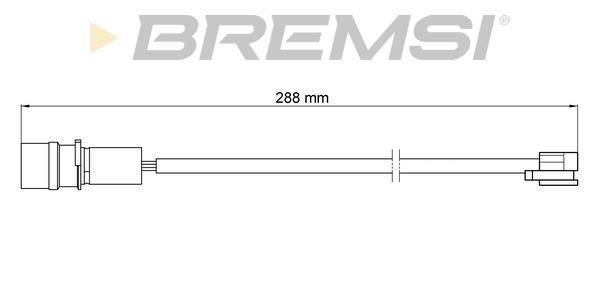 Bremsi WI0969 Warning contact, brake pad wear WI0969