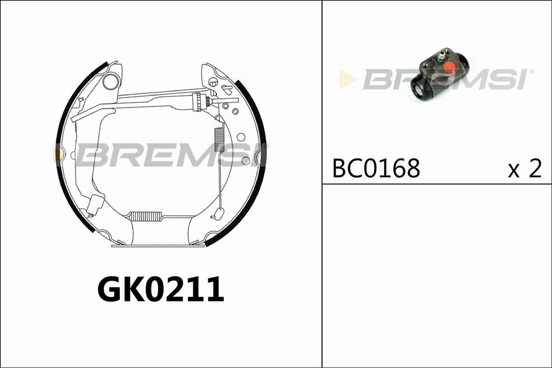 Bremsi GK0211 Brake shoe set GK0211