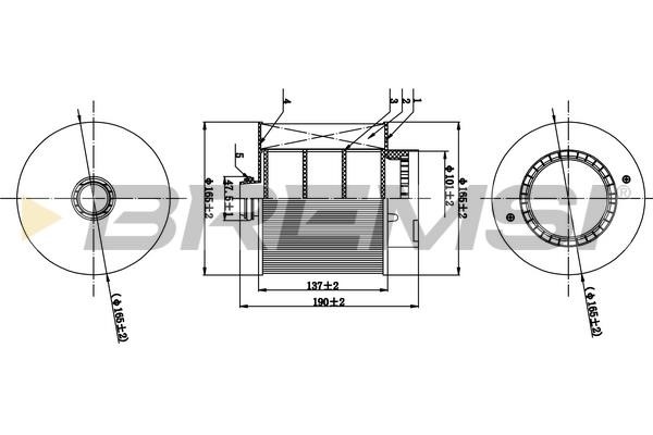 Bremsi FA0529 Air filter FA0529