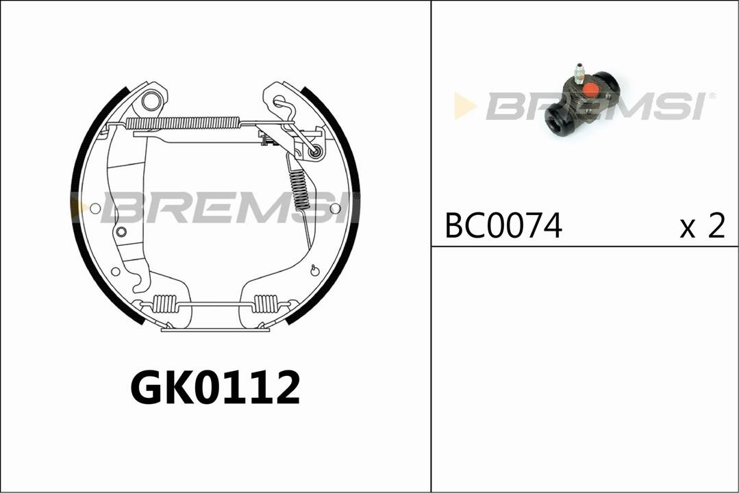 Bremsi GK0112 Brake shoe set GK0112