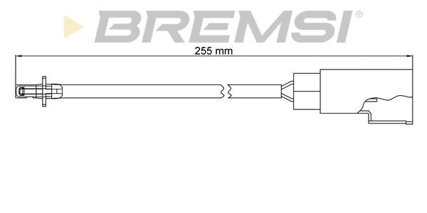 Bremsi WI0400 Warning contact, brake pad wear WI0400