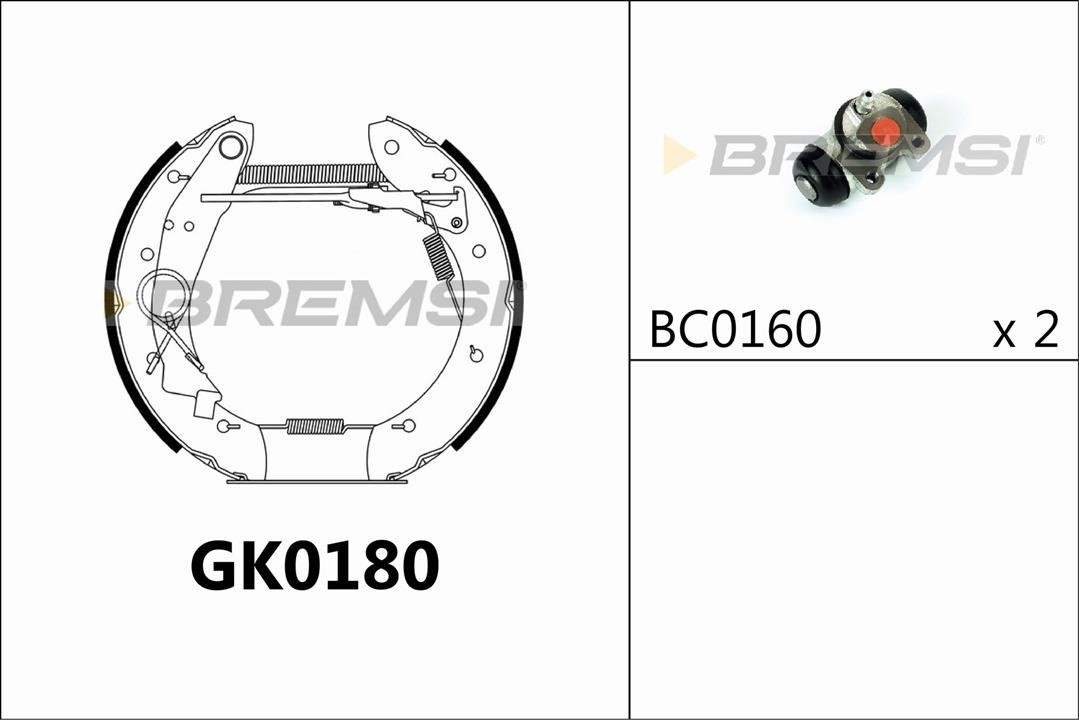 Bremsi GK0180 Brake shoe set GK0180