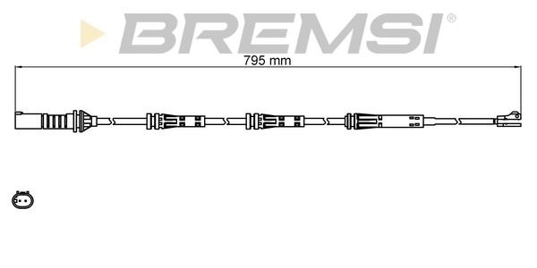 Bremsi WI0812 Warning contact, brake pad wear WI0812