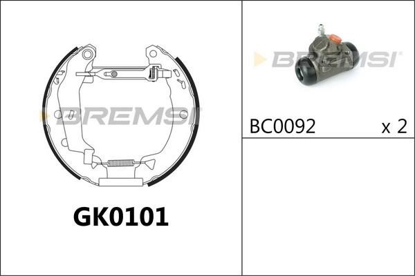 Bremsi GK0101 Brake shoe set GK0101