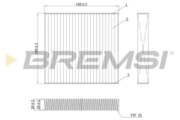 Bremsi FC0171C Filter, interior air FC0171C