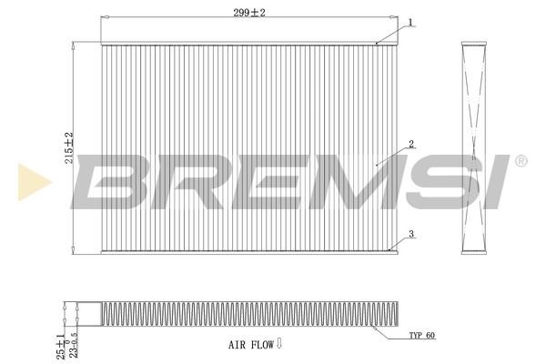 Bremsi FC0412 Filter, interior air FC0412