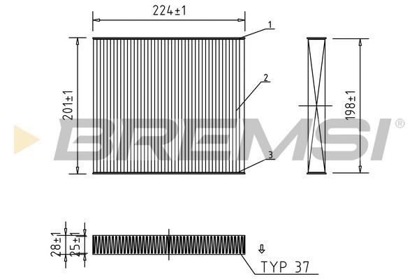 Bremsi FC0418 Filter, interior air FC0418