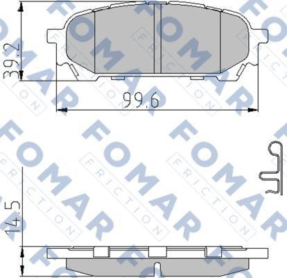 Fomar friction FO 972781 Brake Pad Set, disc brake FO972781