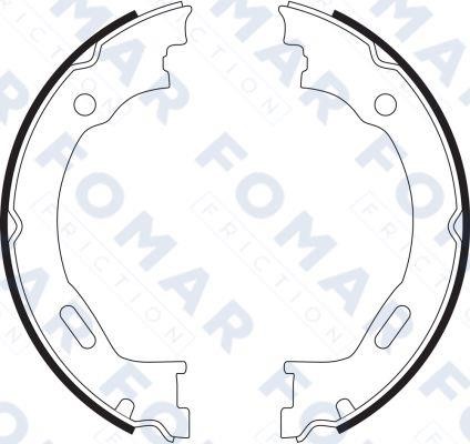 Fomar friction FO 9087 Parking brake shoes FO9087