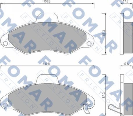 Fomar friction FO 666981 Brake Pad Set, disc brake FO666981