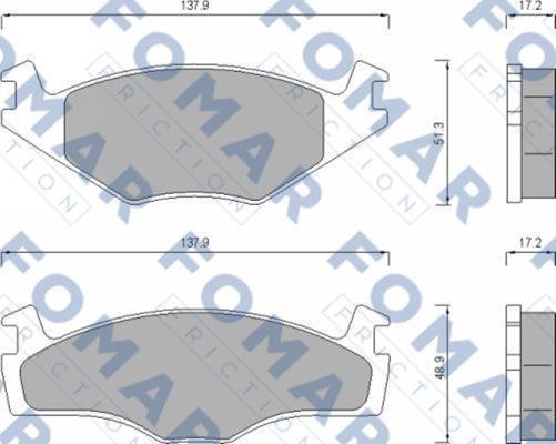 Fomar friction FO 647481 Brake Pad Set, disc brake FO647481