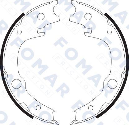 Fomar friction FO 9077 Parking brake shoes FO9077