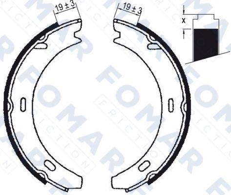 Fomar friction FO 9017 Parking brake shoes FO9017