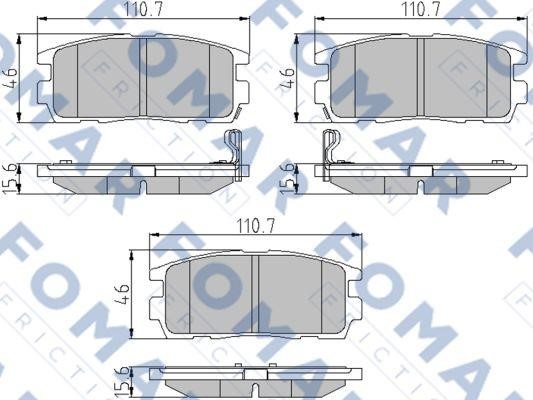 Fomar friction FO 930981 Brake Pad Set, disc brake FO930981