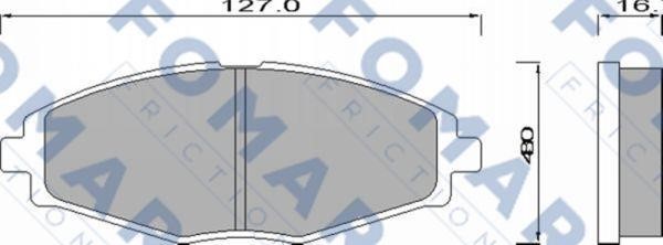 Fomar friction FO 642281 Brake Pad Set, disc brake FO642281