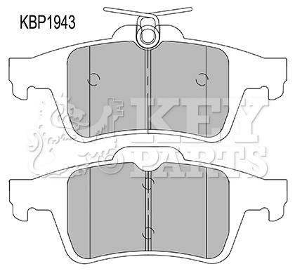 Key parts KBP1943 Brake Pad Set, disc brake KBP1943