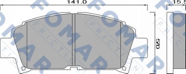 Fomar friction FO 489381 Brake Pad Set, disc brake FO489381