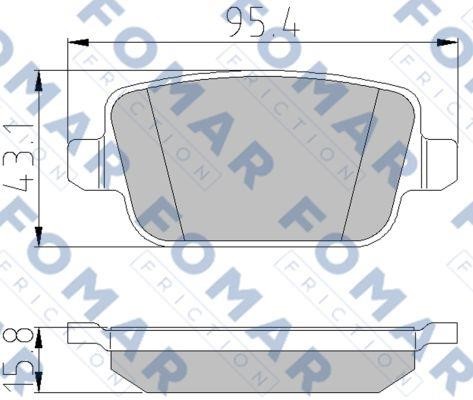Fomar friction FO 930781 Brake Pad Set, disc brake FO930781