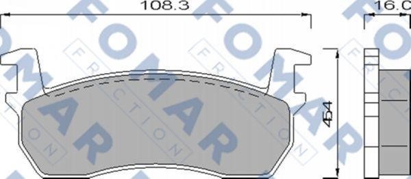 Fomar friction FO 434581 Brake Pad Set, disc brake FO434581