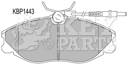Key parts KBP1443 Brake Pad Set, disc brake KBP1443