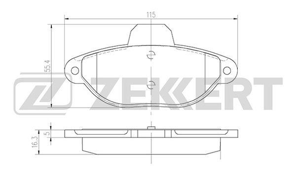 Zekkert BS-2872 Brake Pad Set, disc brake BS2872