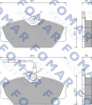 Fomar friction FO 492681 Brake Pad Set, disc brake FO492681