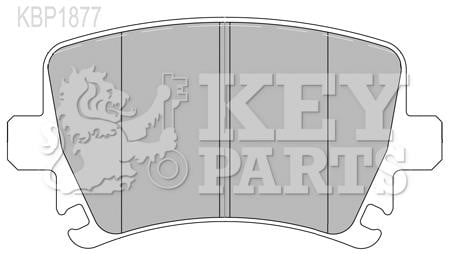 Key parts KBP1877 Brake Pad Set, disc brake KBP1877