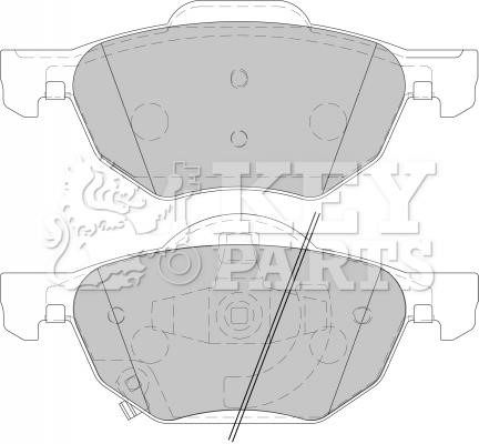 Key parts KBP1883 Brake Pad Set, disc brake KBP1883