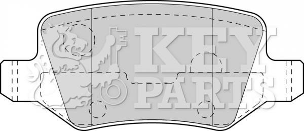Key parts KBP1753 Brake Pad Set, disc brake KBP1753
