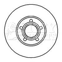 Key parts KBD4948 Front brake disc ventilated KBD4948