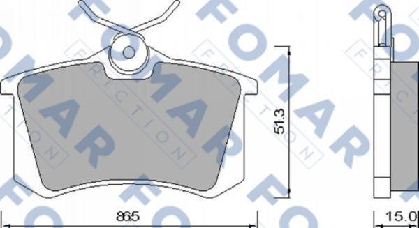 Fomar friction FO 465381 Brake Pad Set, disc brake FO465381