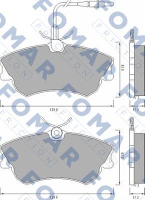 Fomar friction FO 677781 Brake Pad Set, disc brake FO677781