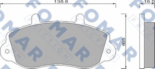 Fomar friction FO 677381 Brake Pad Set, disc brake FO677381