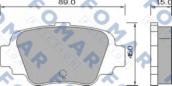 Fomar friction FO 640881 Brake Pad Set, disc brake FO640881