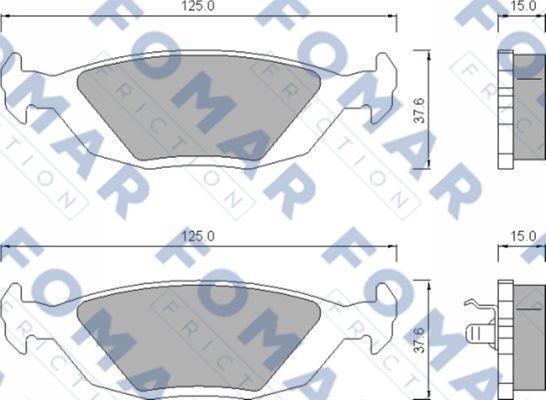 Fomar friction FO 451181 Brake Pad Set, disc brake FO451181