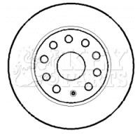 Key parts KBD4384 Rear brake disc, non-ventilated KBD4384