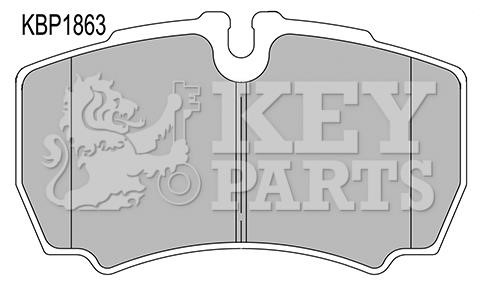 Key parts KBP1863 Brake Pad Set, disc brake KBP1863