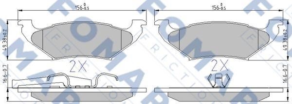 Fomar friction FO 895481 Brake Pad Set, disc brake FO895481