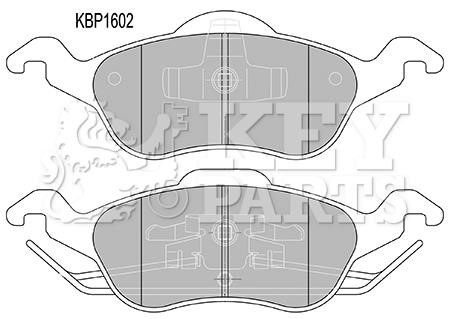 Key parts KBP1602 Brake Pad Set, disc brake KBP1602