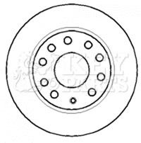 Key parts KBD4382 Rear brake disc, non-ventilated KBD4382