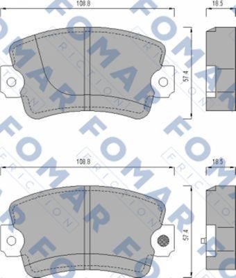 Fomar friction FO 429081 Brake Pad Set, disc brake FO429081