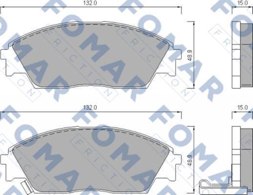 Fomar friction FO 444781 Brake Pad Set, disc brake FO444781