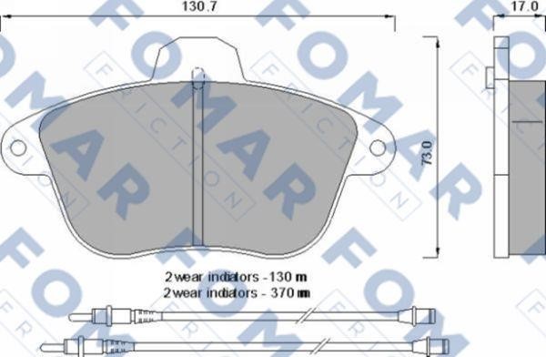 Fomar friction FO 593481 Brake Pad Set, disc brake FO593481