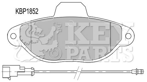 Key parts KBP1852 Brake Pad Set, disc brake KBP1852