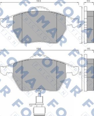 Fomar friction FO 495781 Brake Pad Set, disc brake FO495781